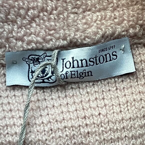 NWT Johnstons of Elgin Cardigan Womens Medium Pink Pure Cashmere Scotland $825 - Picture 11 of 13